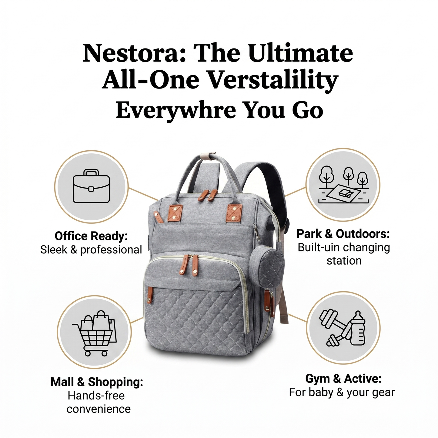 TravelNest™ 3-in-1 Diaper Backpack