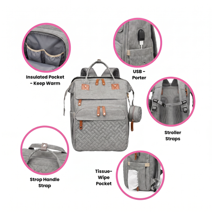 TravelNest™ 3-in-1 Diaper Backpack